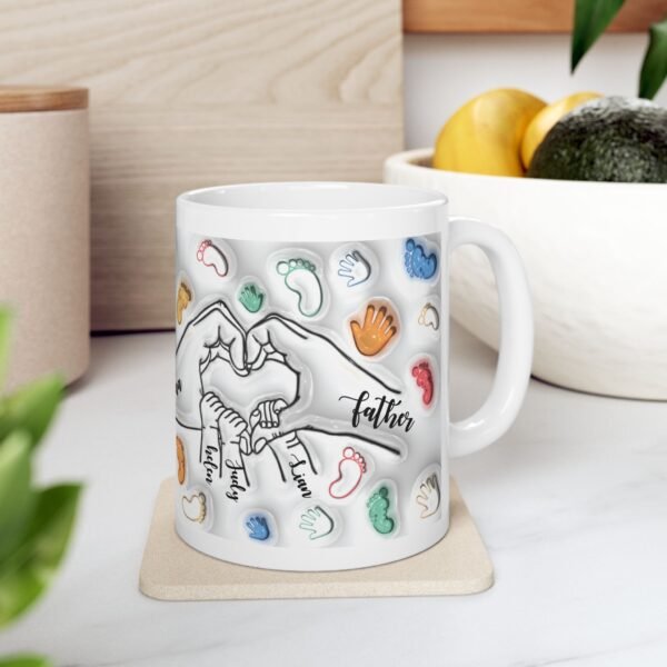 Taza Personalizada Día de la Madre con Fotos y Nombres Diseño 3D - Imagen 4