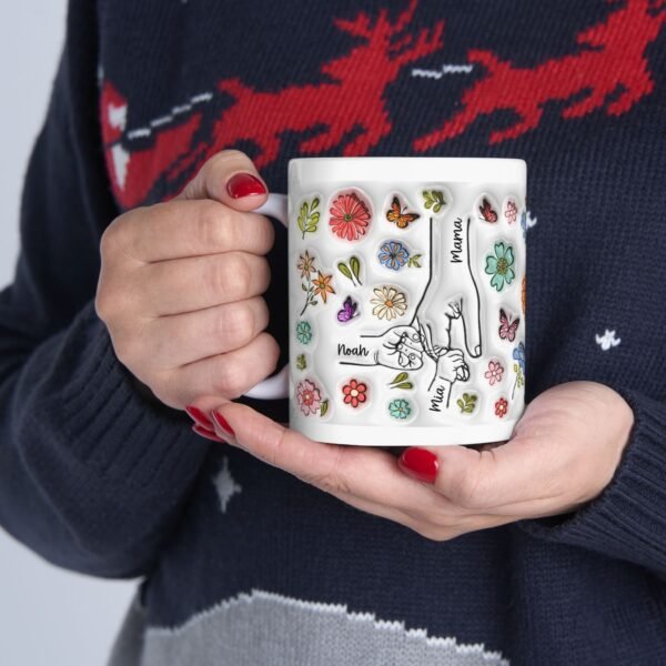 Taza Personalizada Día de la Madre con Nombres Diseño 3D - Imagen 2