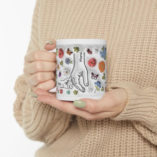 Taza Personalizada Día de la Madre con Nombres Diseño 3D - Imagen 4